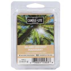 Candle-Lite Island Coconut Mahogany Wax Cubes - 6 ea