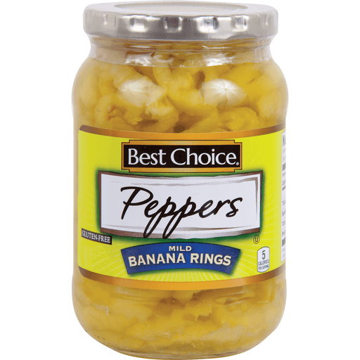 slide 1 of 1, Best Choice Mild Banana Pepper Rings, 16 oz