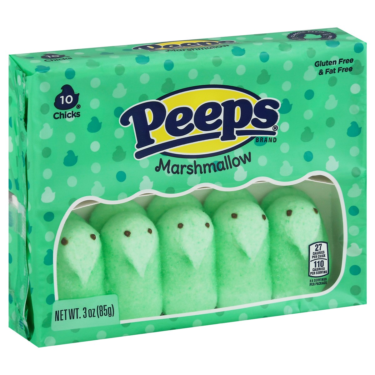 slide 9 of 14, Peeps Holiday Green Chicks 10Ct, 3 oz