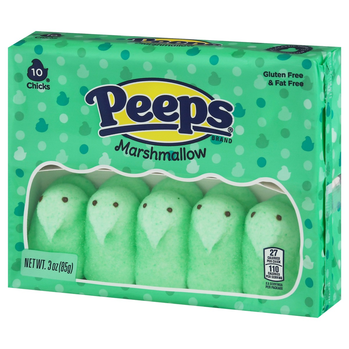 slide 3 of 14, Peeps Holiday Green Chicks 10Ct, 3 oz