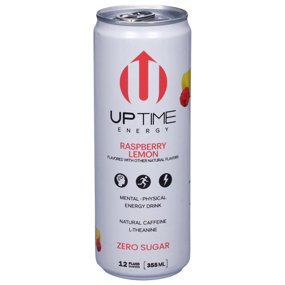 slide 1 of 9, UPTIME Zero Sugar Raspberry Lemon Energy Drink 12 fl oz, 12 fl oz