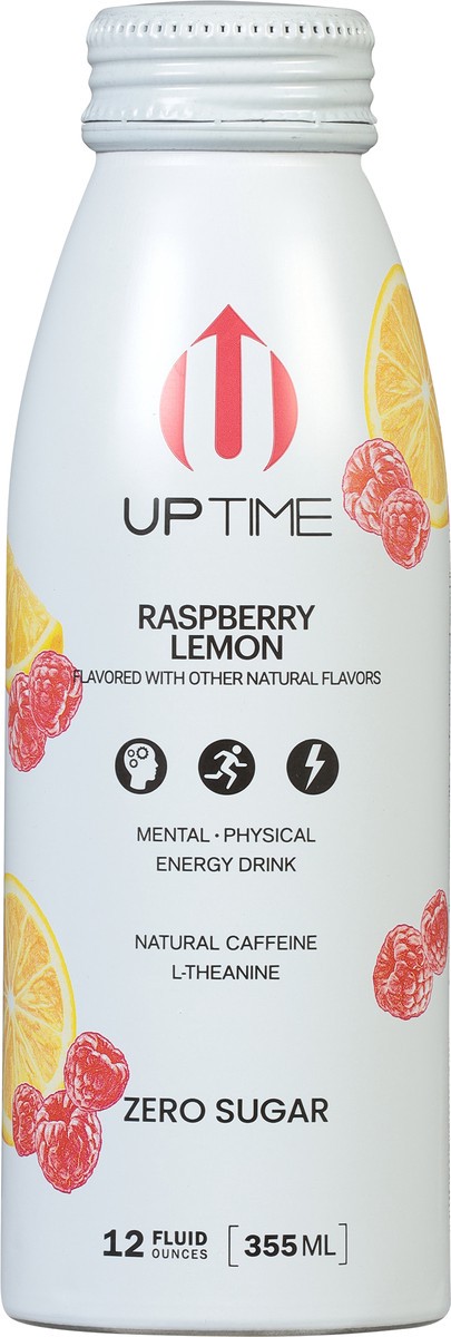 slide 9 of 9, UPTIME Zero Sugar Raspberry Lemon Energy Drink 12 fl oz, 12 fl oz