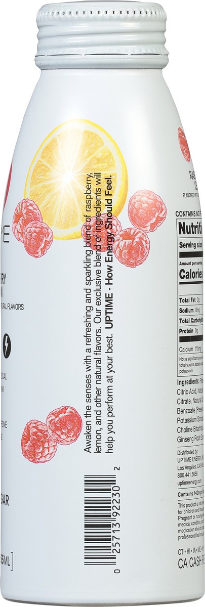 slide 3 of 9, UPTIME Zero Sugar Raspberry Lemon Energy Drink 12 fl oz, 12 fl oz