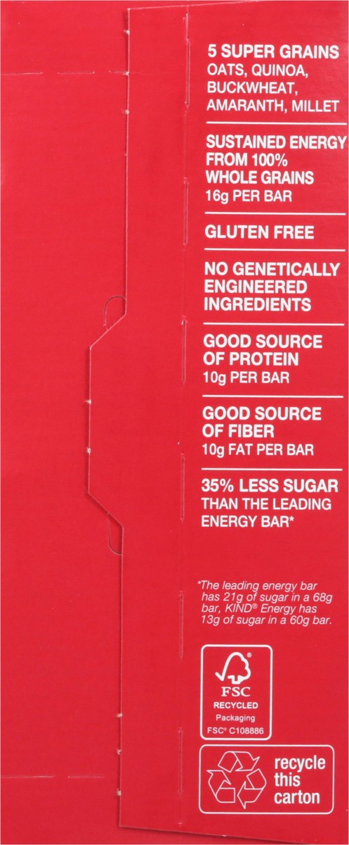 slide 8 of 9, KIND ENERGY Dark Chocolate Peanut Butter, 10g Protein, Energy Bars, 2.1 OZ, (6 Count), 6 ct
