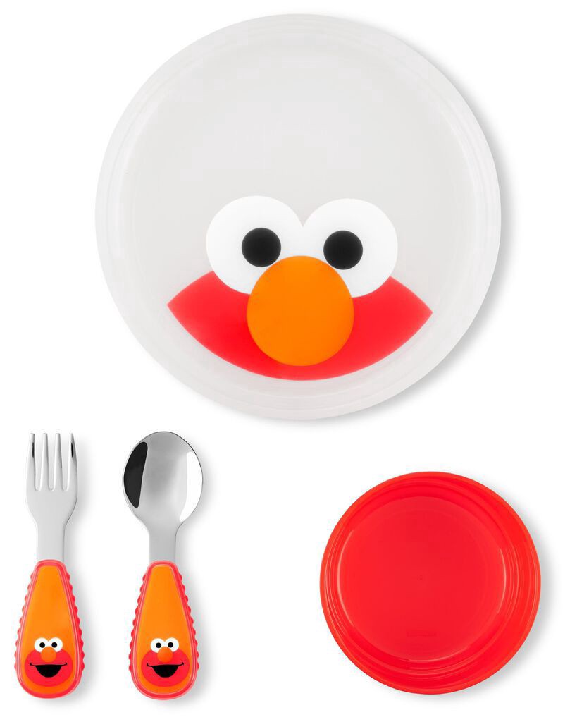 slide 2 of 2, Skiphop Toddler Sesame Street Mealtime Set - Elmo Elmo NS, 1 ct