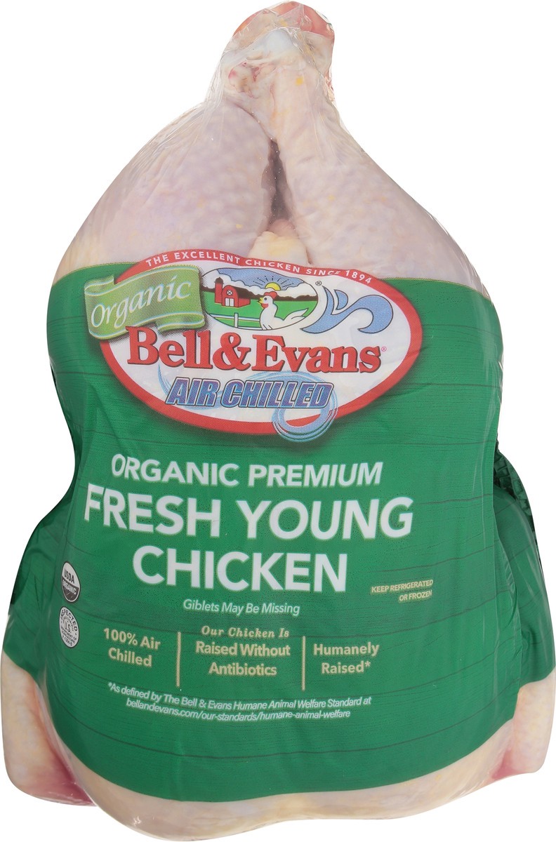 slide 4 of 12, Bell & Evans Organic Premium Fresh Young Air Chilled Chicken 1 ea, per lb