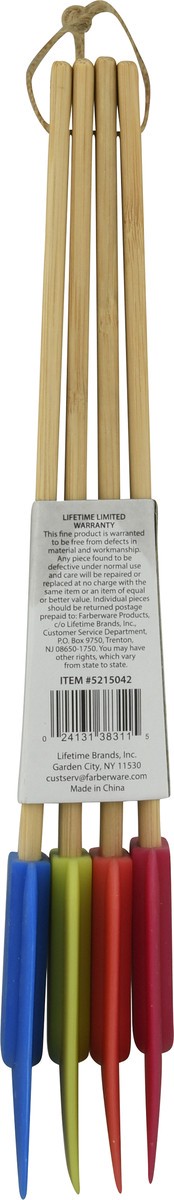 slide 5 of 9, Farberware Multi-color Silicone Spatula With Bamboo Handle Set, 1 ct