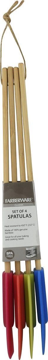 slide 1 of 9, Farberware Multi-color Silicone Spatula With Bamboo Handle Set, 1 ct