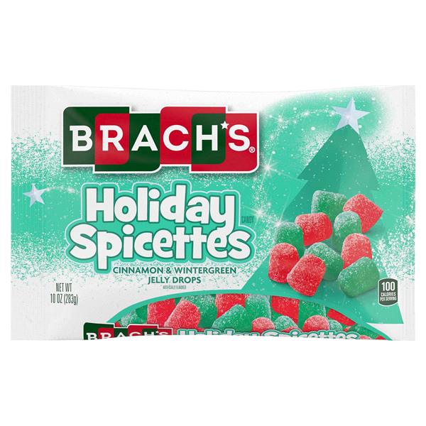 slide 1 of 1, Brach's Holiday Spicettes Cinnamon & Wintergreen Jelly Drops Candies, 10 oz
