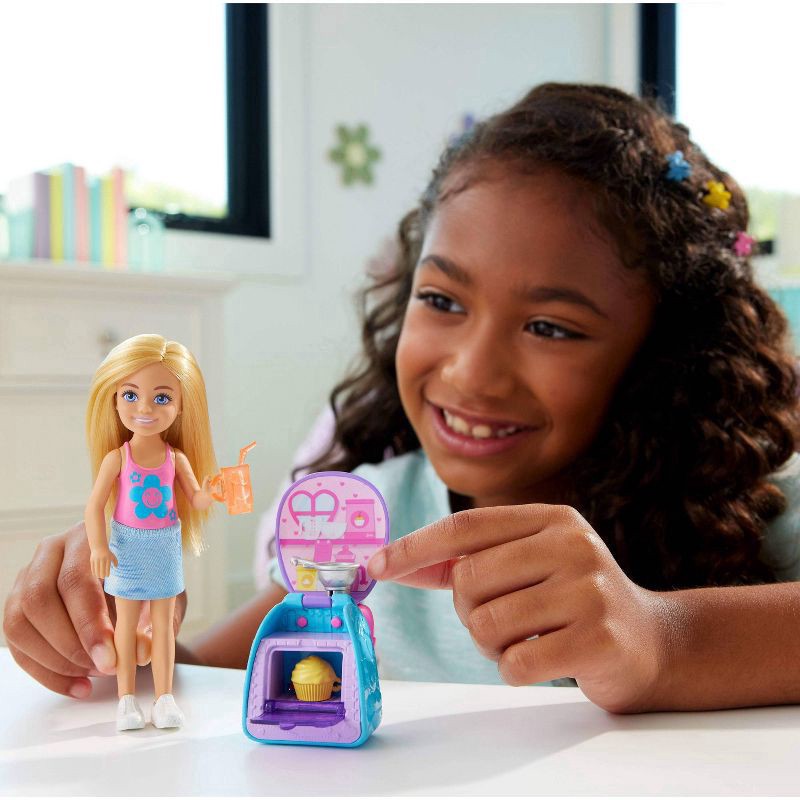 slide 3 of 6, Barbie Family and Friends Chelsea Cupcake Baking Backpack 6" Doll and Accessories, 1 ct
