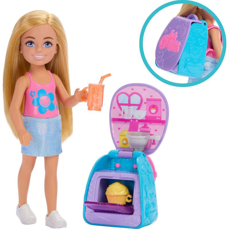 slide 4 of 6, Barbie Family and Friends Chelsea Cupcake Baking Backpack 6" Doll and Accessories, 1 ct