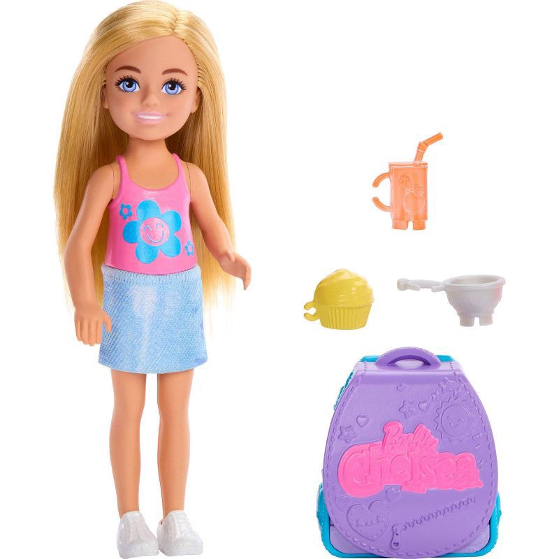 slide 5 of 6, Barbie Family and Friends Chelsea Cupcake Baking Backpack 6" Doll and Accessories, 1 ct