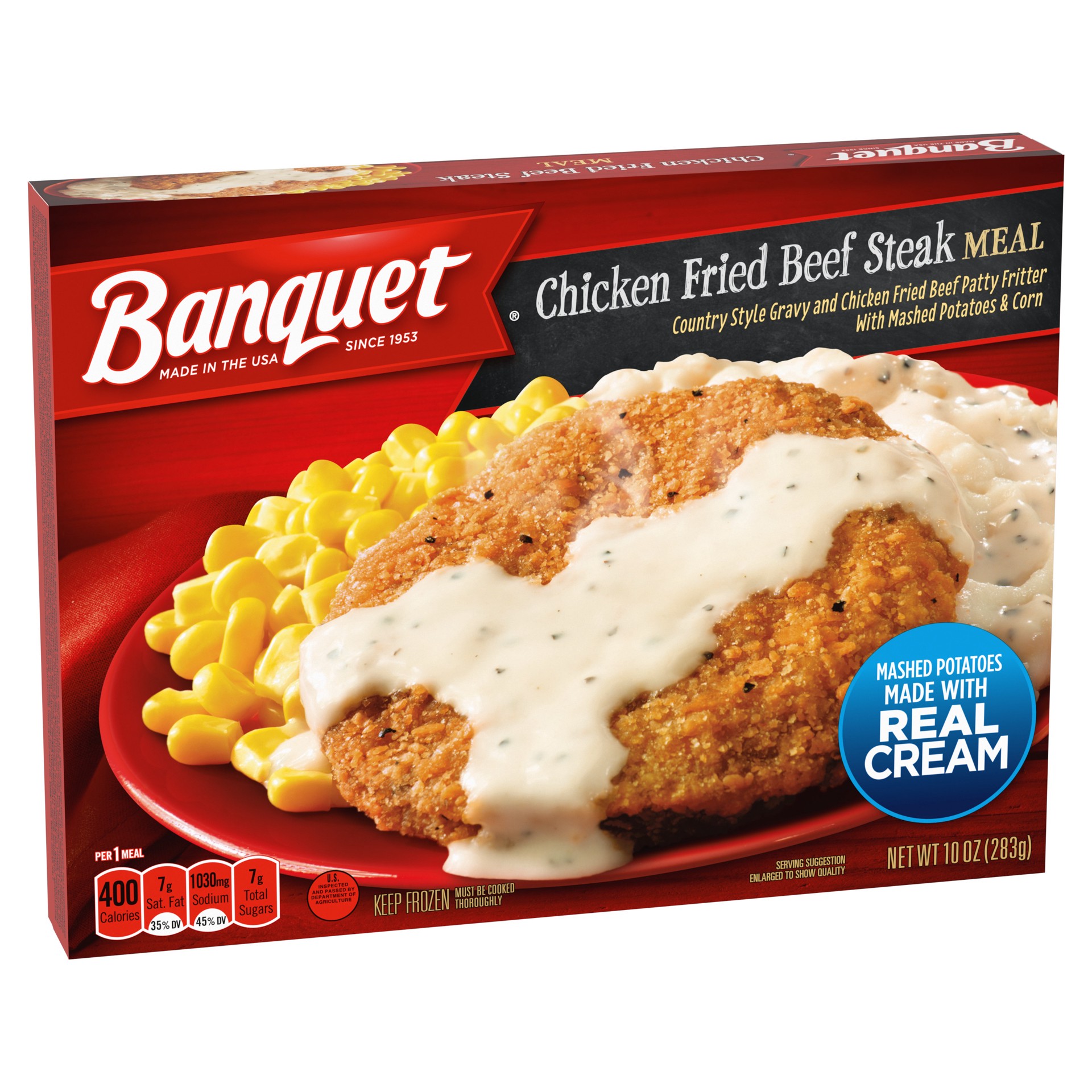 slide 2 of 5, Banquet Classic Chicken Fried Beef Steak, Frozen Meal, 10 Ounce, 