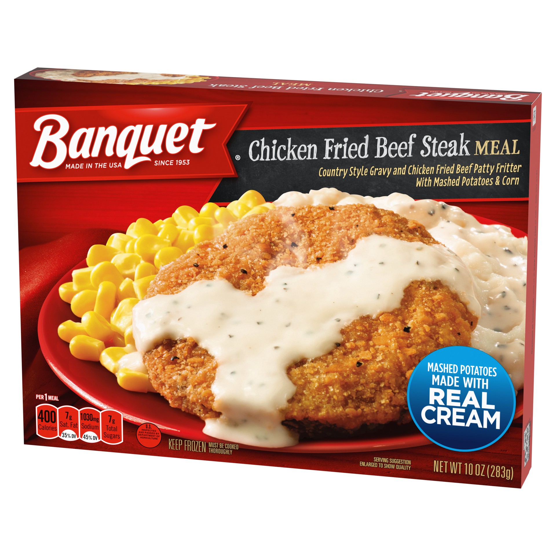 slide 5 of 5, Banquet Classic Chicken Fried Beef Steak, Frozen Meal, 10 Ounce, 