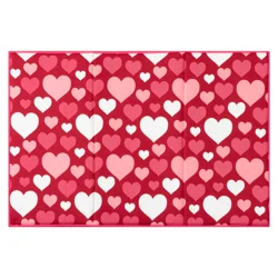 Meijer Corporate Seasonal MCS Tossed Multi Hearts Dish Drying Mat, 14 in x 21 in