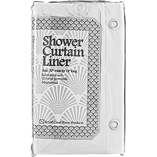 slide 2 of 8, Royal Crest Shower Curtain Liner - White, 70 in x 72 in