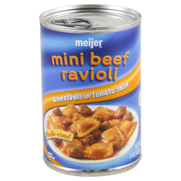 slide 1 of 4, Meijer Mini Beef Ravioli & Meatballs, 14.75 oz