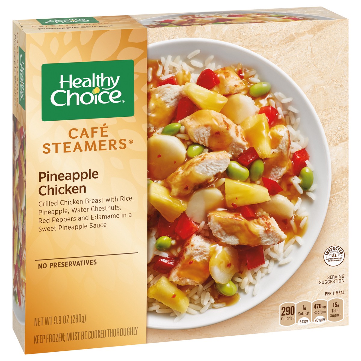 slide 7 of 9, Healthy Choice Cafe Steamers Pineapple Chicken 9.9 oz, 9.9 oz