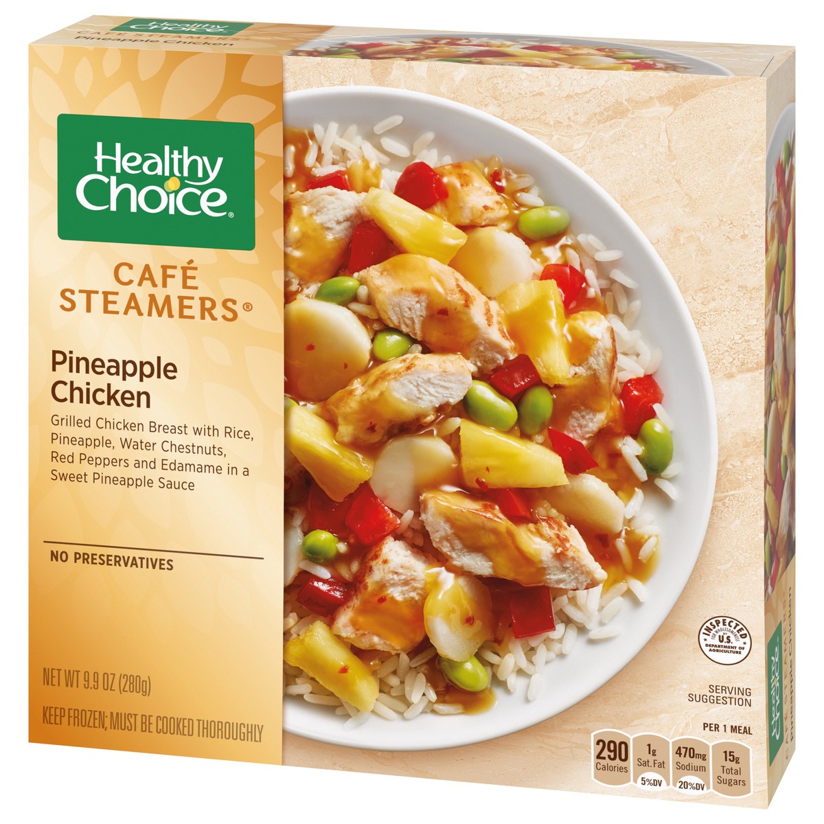 slide 3 of 9, Healthy Choice Cafe Steamers Pineapple Chicken 9.9 oz, 9.9 oz