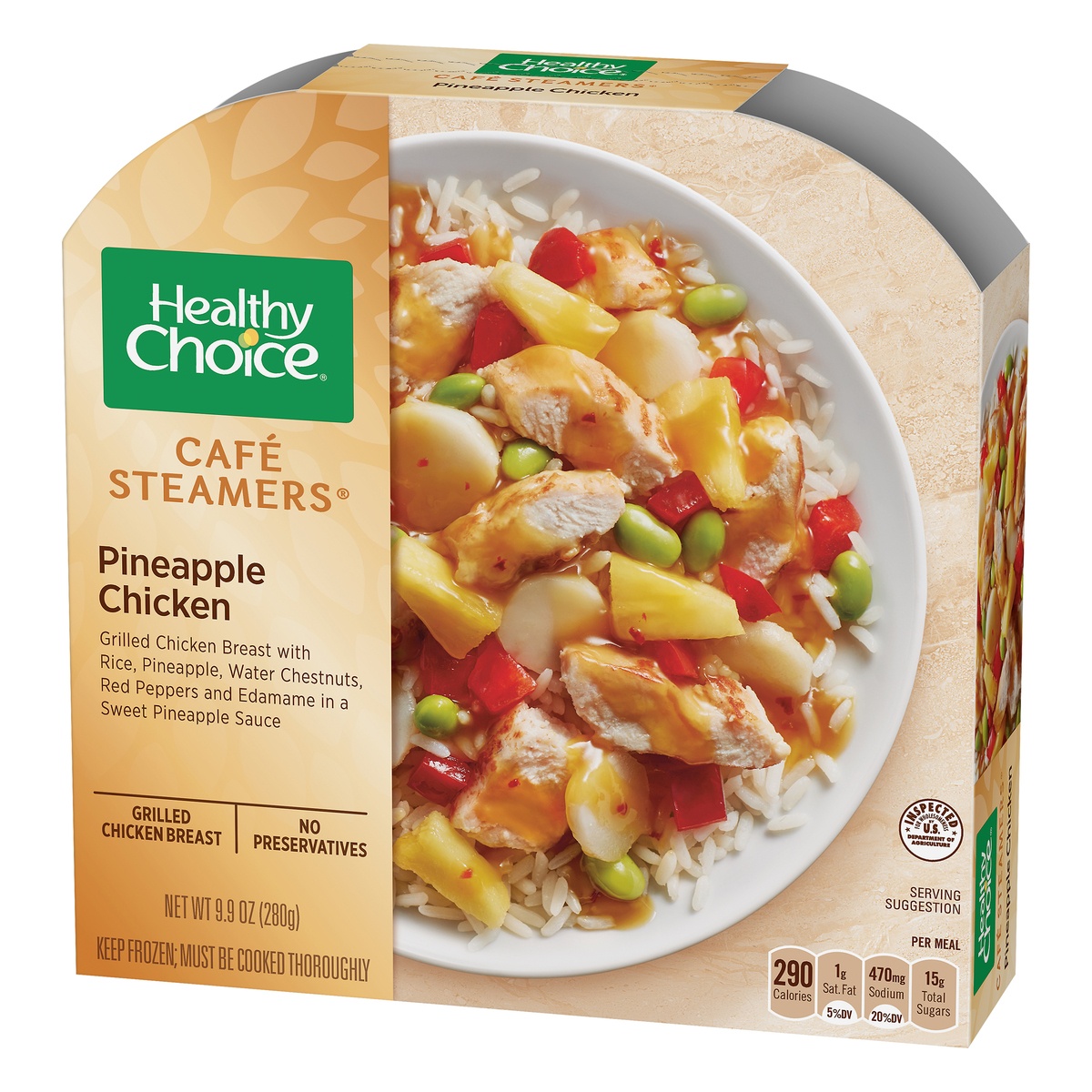 slide 3 of 10, Healthy Choice Cafe Steamers Pineapple Chicken, 9.9 oz