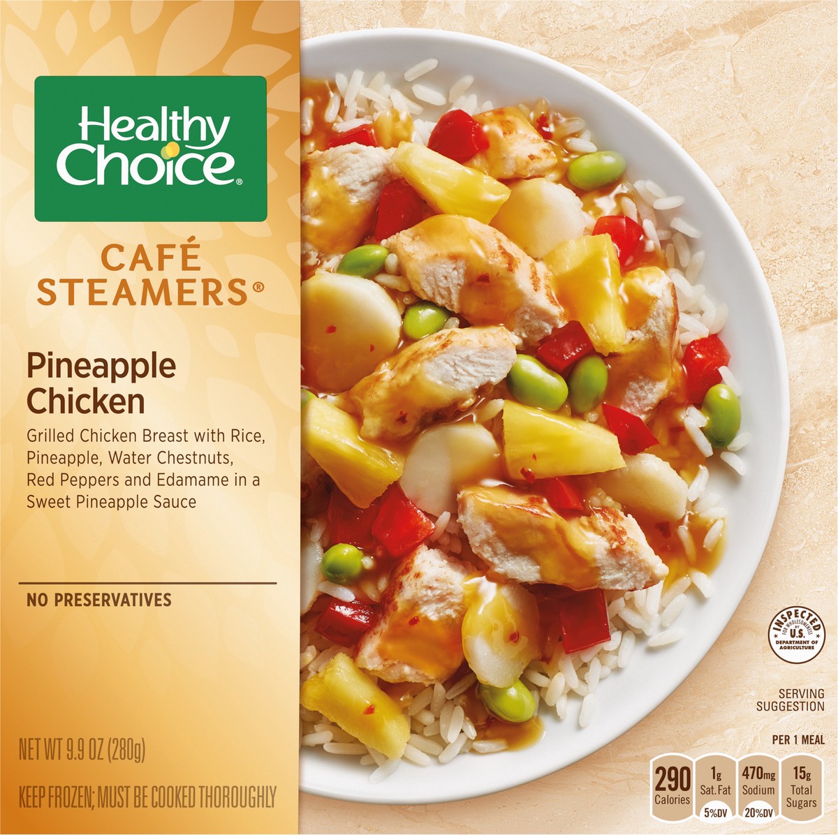 slide 8 of 9, Healthy Choice Cafe Steamers Pineapple Chicken 9.9 oz, 9.9 oz