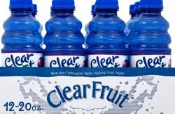 Clear Fruit Grape Flavored Water Bottle - 20 fl oz