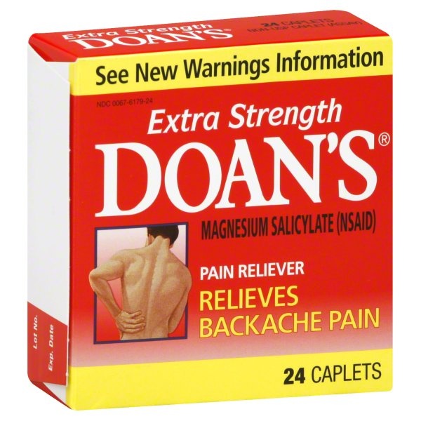 slide 1 of 1, Doan's Extra Strength Backache Pain Reliever, 24 ct