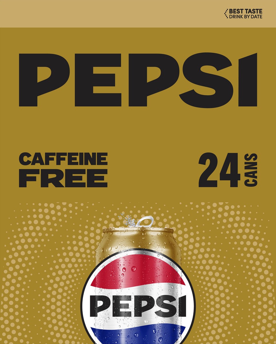 slide 6 of 6, Pepsi Caffeine Free Soda Cola - 24 ct, 24 ct; 12 fl oz