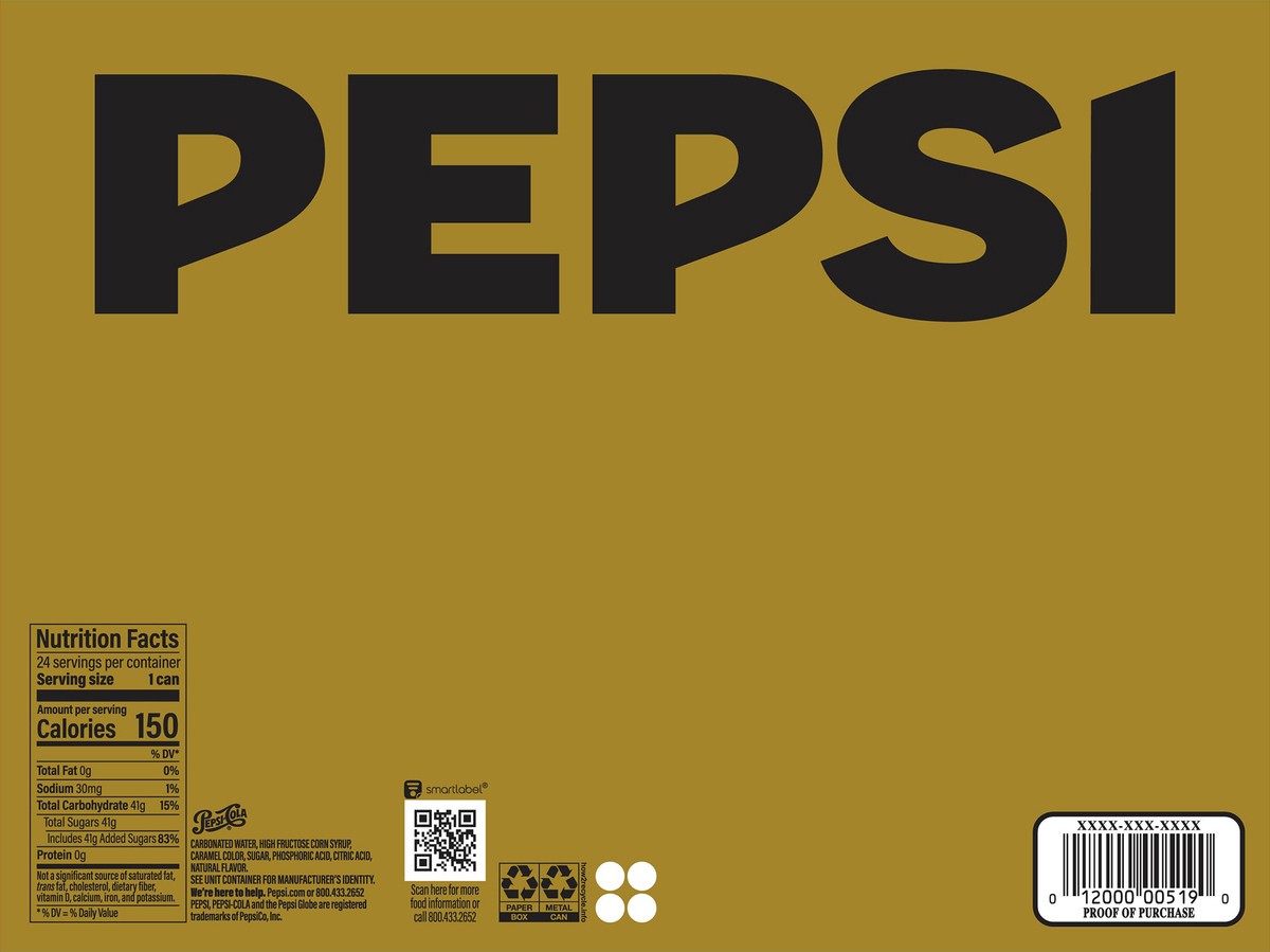 slide 3 of 6, Pepsi Caffeine Free Soda Cola - 24 ct, 24 ct; 12 fl oz