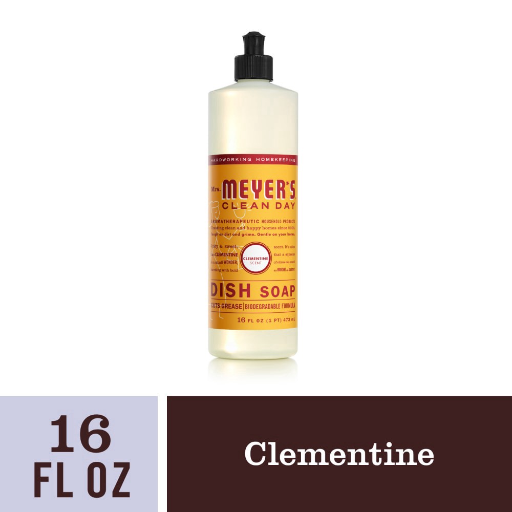 slide 1 of 1, Mrs. Meyer's Clean Day Clementine Liquid Dish Soap, 16 fl oz