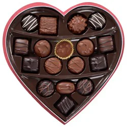 RUSSELL STOVER Valentine''s Day Secret Lace Heart Assorted Milk & Dark Chocolate Gift Box, 10 oz. (˜ 17 pieces)