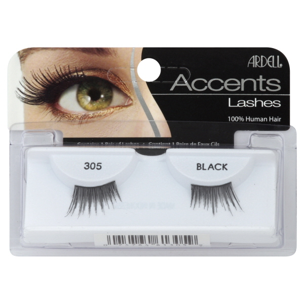 slide 1 of 1, Ardell Accents Black Adhesive Lashes, 1 ct