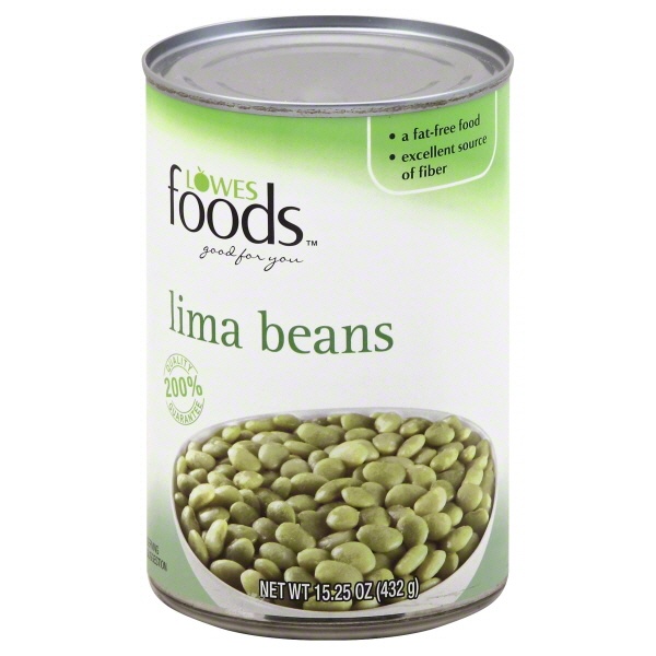 slide 1 of 1, Lowes Foods Lima Beans, 15.25 oz