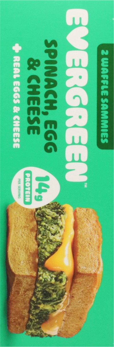 slide 7 of 14, Evergreen Spinach, Egg & Cheese Waffle Sammies 2 ea, 2 ct