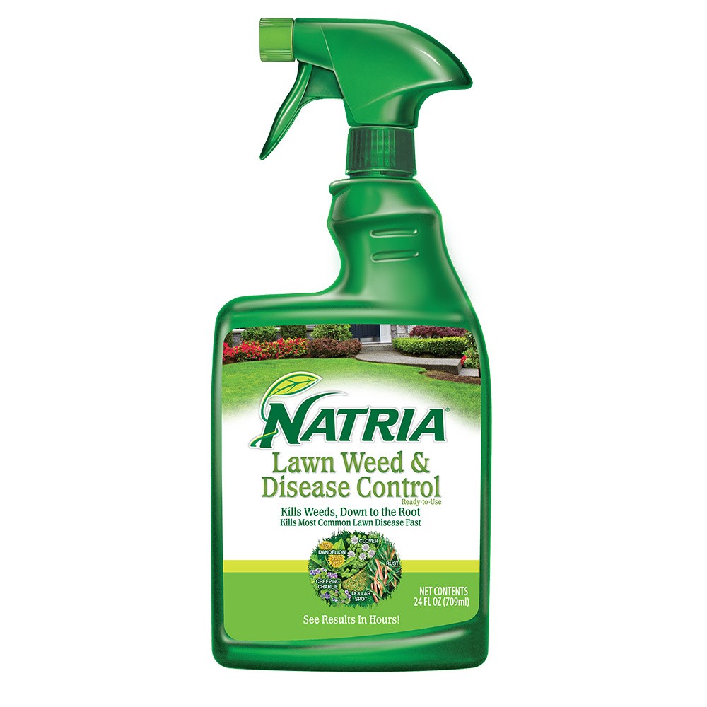 slide 1 of 6, NATRIA Lawn Weed and Disease Control, Ready-to-Use, 24 oz, 1,875 SQ FT, 24 fl oz