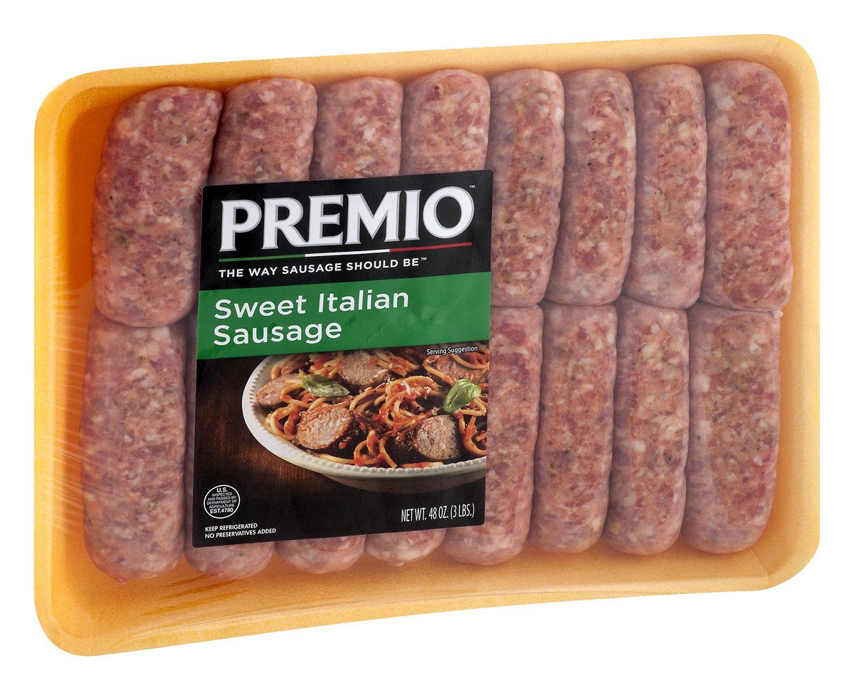 slide 9 of 9, Premio Sweet Italian Sausage, 48 oz