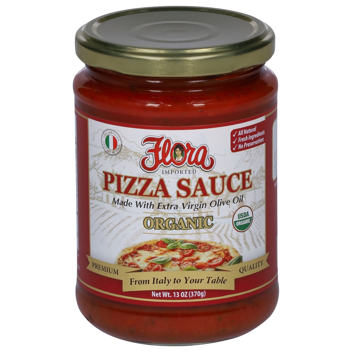 slide 1 of 6, Flora Organic Pizza Sauce 13 oz, 13 oz