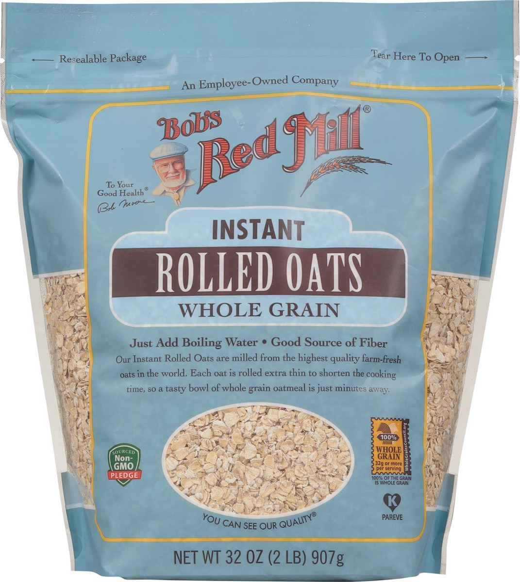 slide 3 of 11, Bob's Red Mill Whole Grain Instant Rolled Oats 32 oz, 32 oz