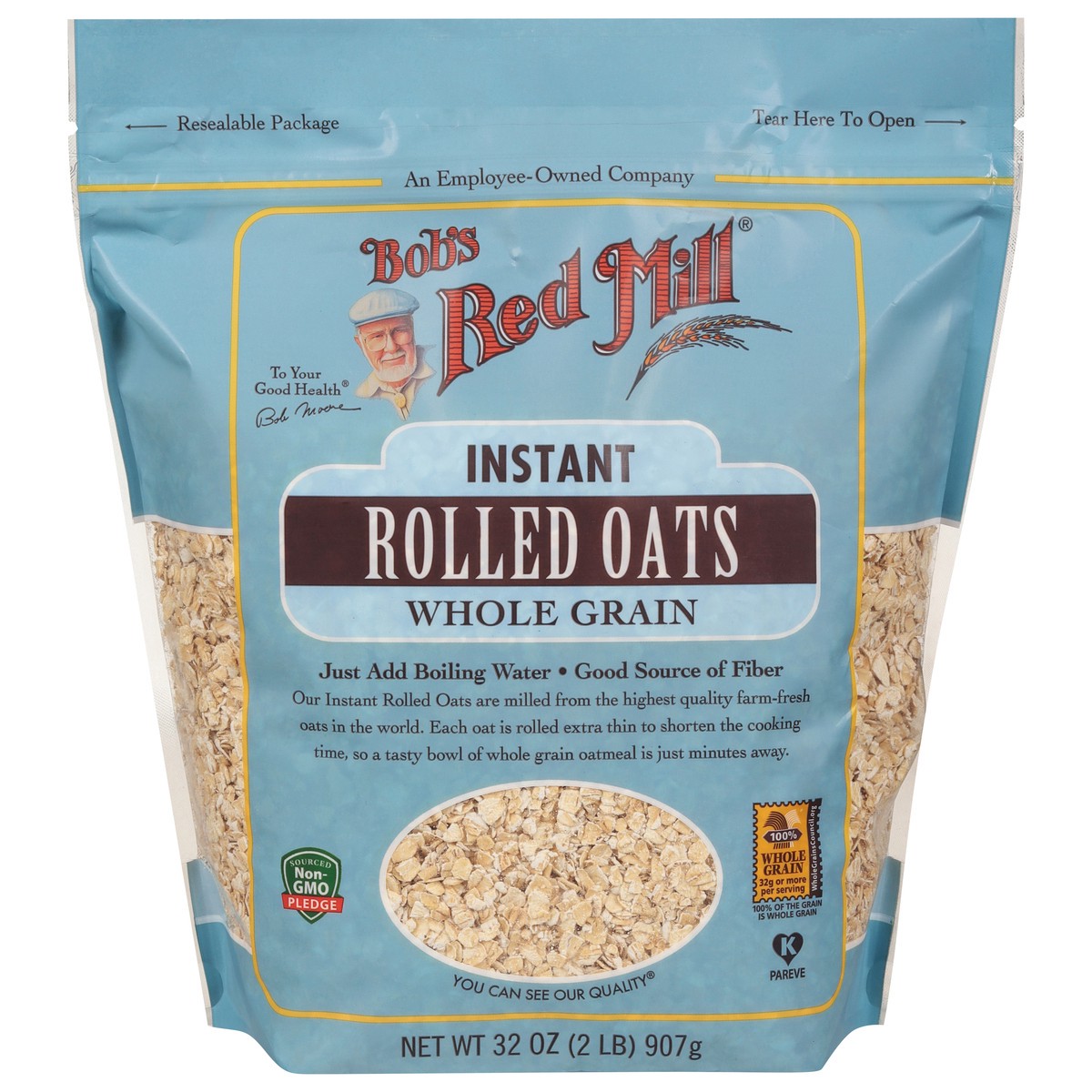 slide 5 of 11, Bob's Red Mill Whole Grain Instant Rolled Oats 32 oz, 32 oz