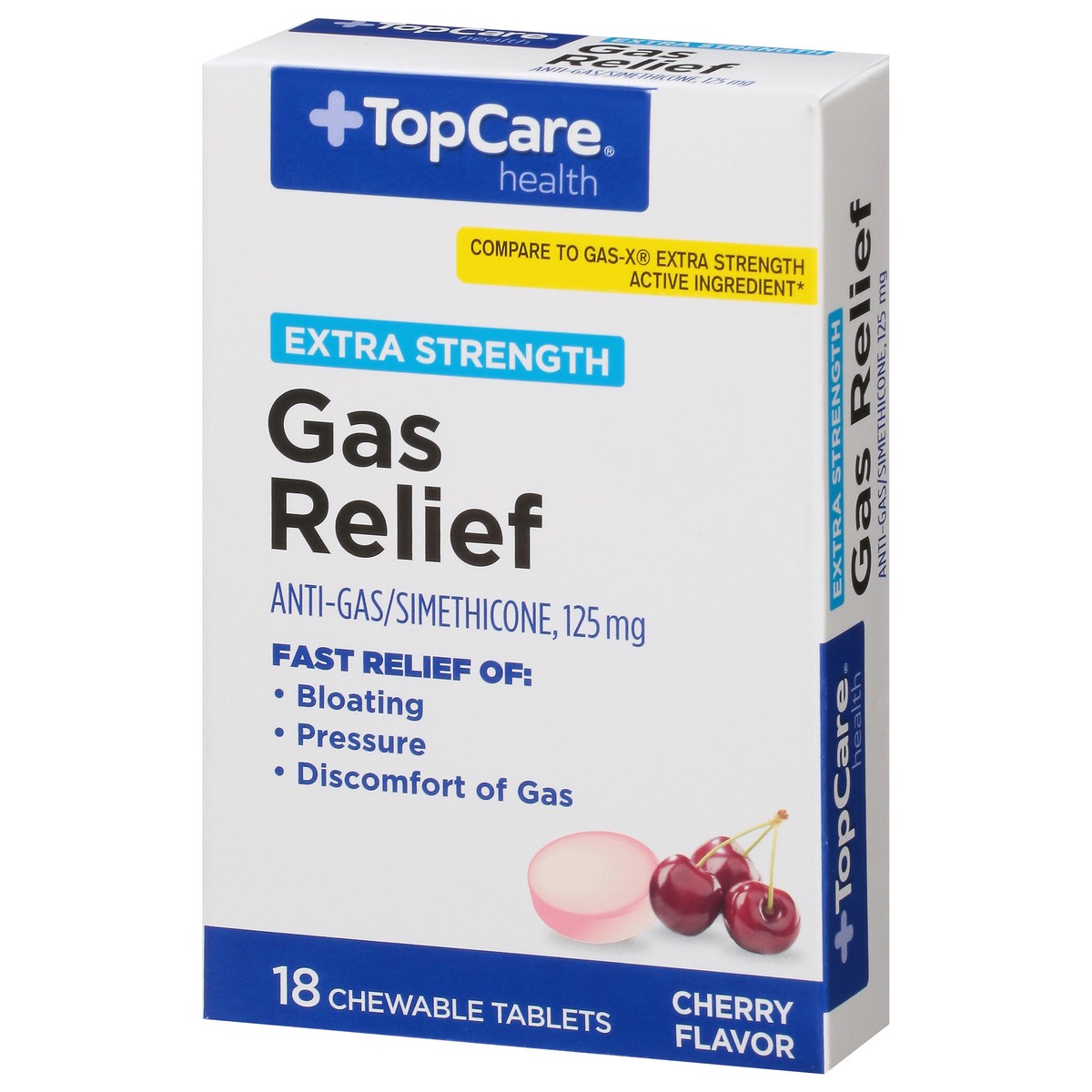 slide 13 of 16, Topcare Gas Relief Chrry Chews, 18 ct