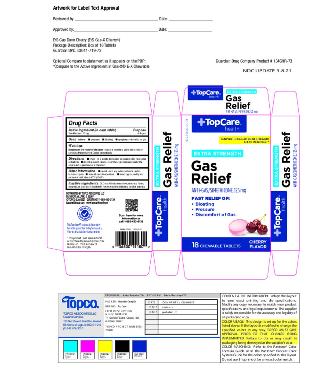 slide 10 of 16, Topcare Gas Relief Chrry Chews, 18 ct