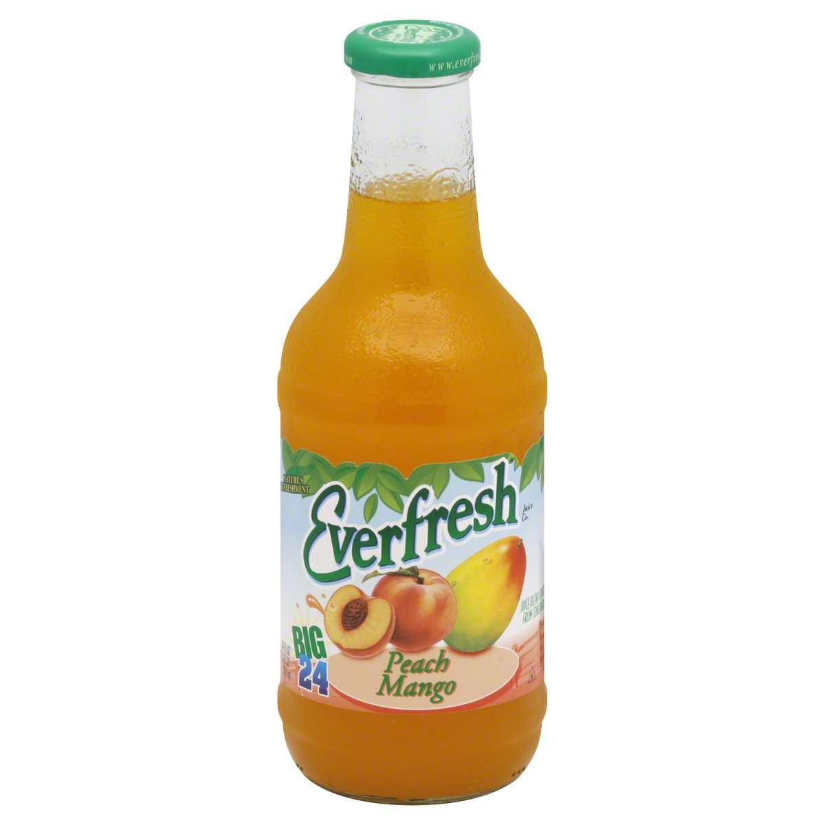 slide 1 of 1, Everfresh Juice Blend Cocktail, Peach Mango - 24 oz, 24 oz