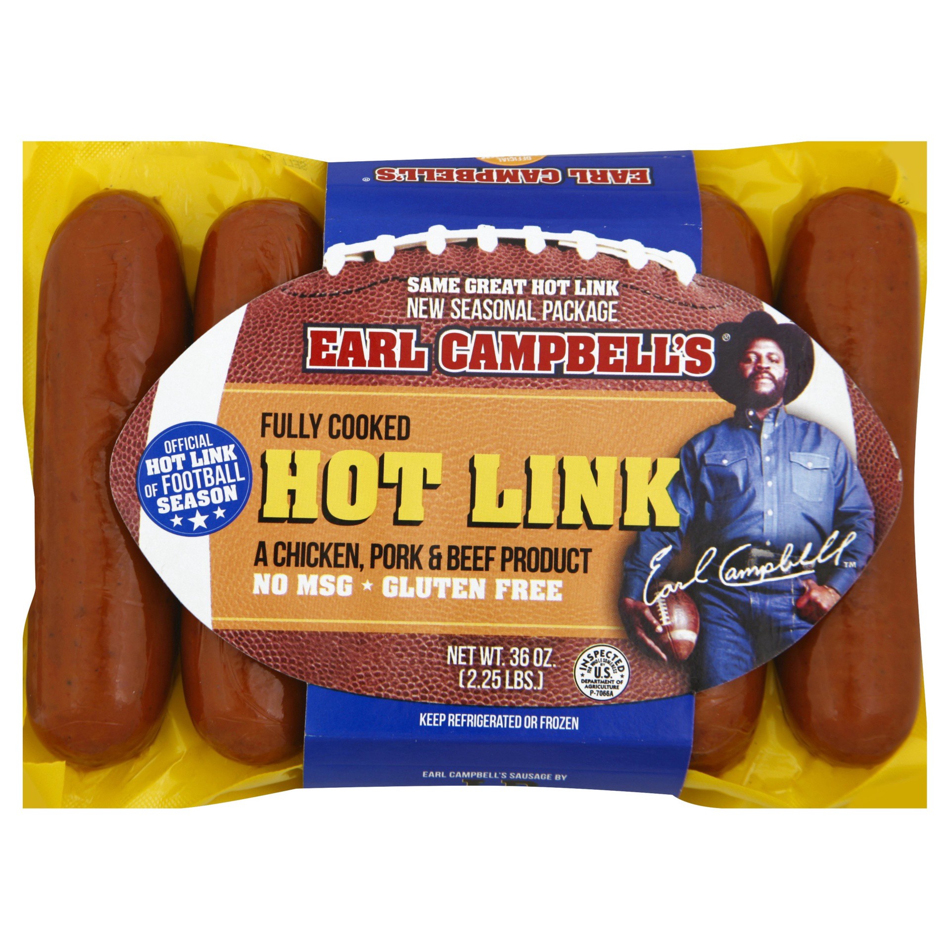 slide 1 of 5, Earl Campbell's Earl Campbell Hot Link, 36 oz