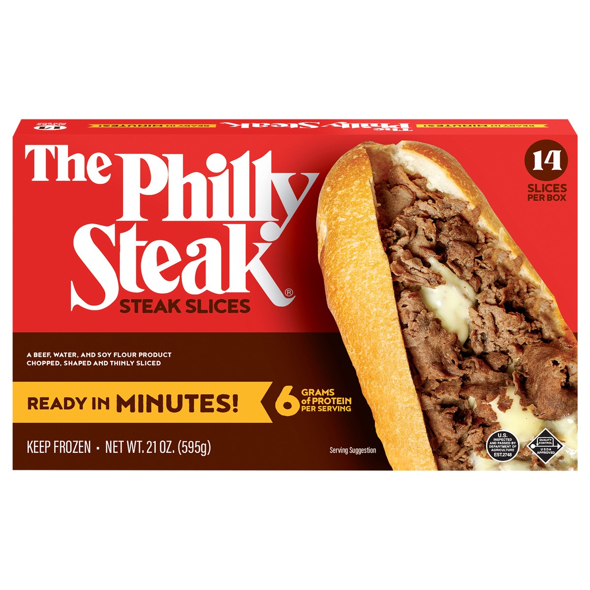 slide 1 of 14, The Philly Steak Steak Slices - 14 ct Frozen, 14 ct; 14 oz