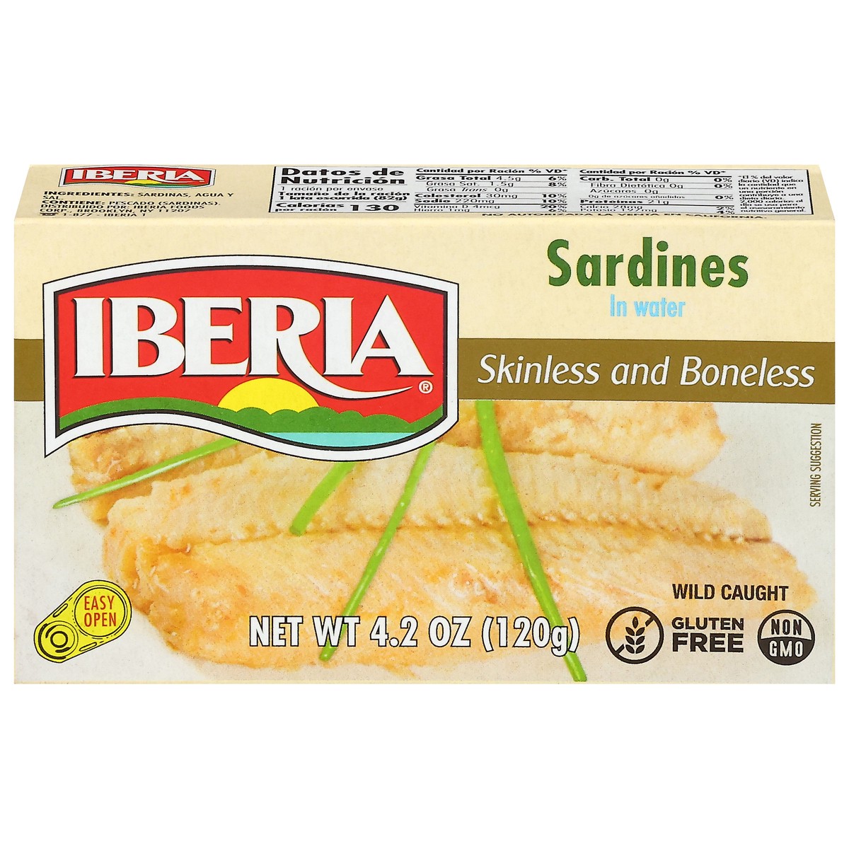 slide 1 of 10, Iberia Skinless and Boneless Sardines in Water 4.2 oz, 4.20 oz