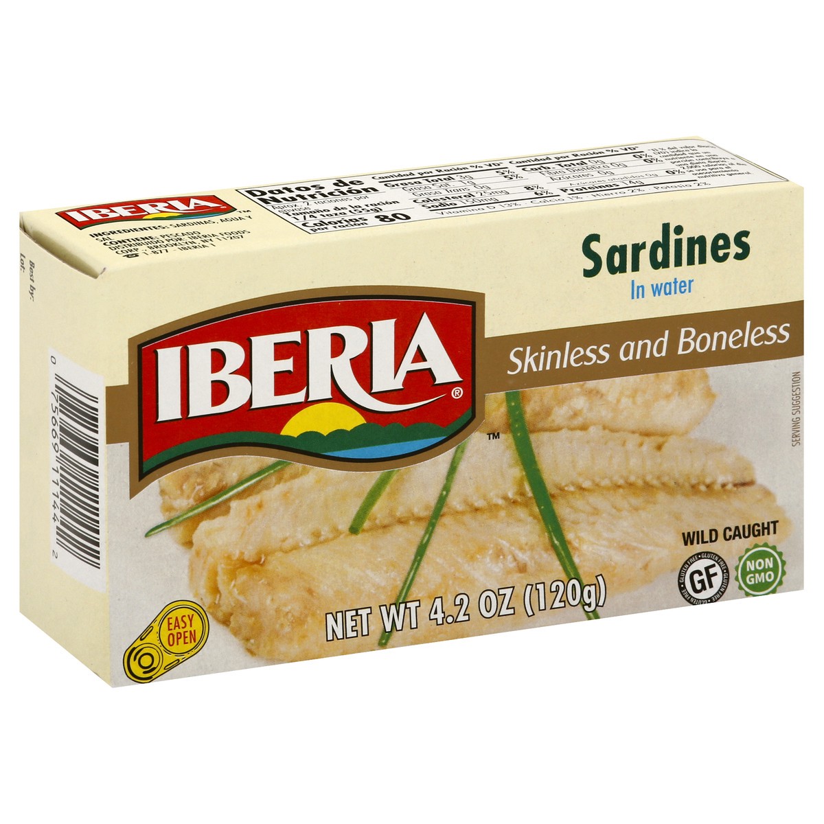 slide 3 of 10, Iberia Skinless and Boneless Sardines in Water 4.2 oz, 4.20 oz