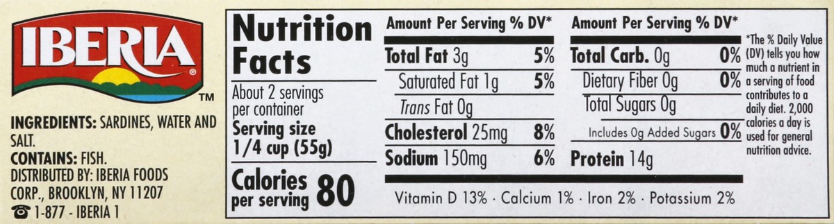 slide 9 of 10, Iberia Skinless and Boneless Sardines in Water 4.2 oz, 4.20 oz