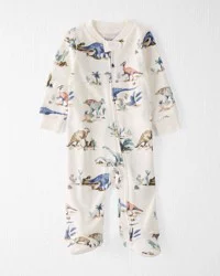 Littleplanet Baby Organic Cotton Sleep & Play Pajamas Prehistoric Print NB