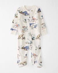 Littleplanet Baby Organic Cotton Sleep & Play Pajamas Prehistoric Print NB