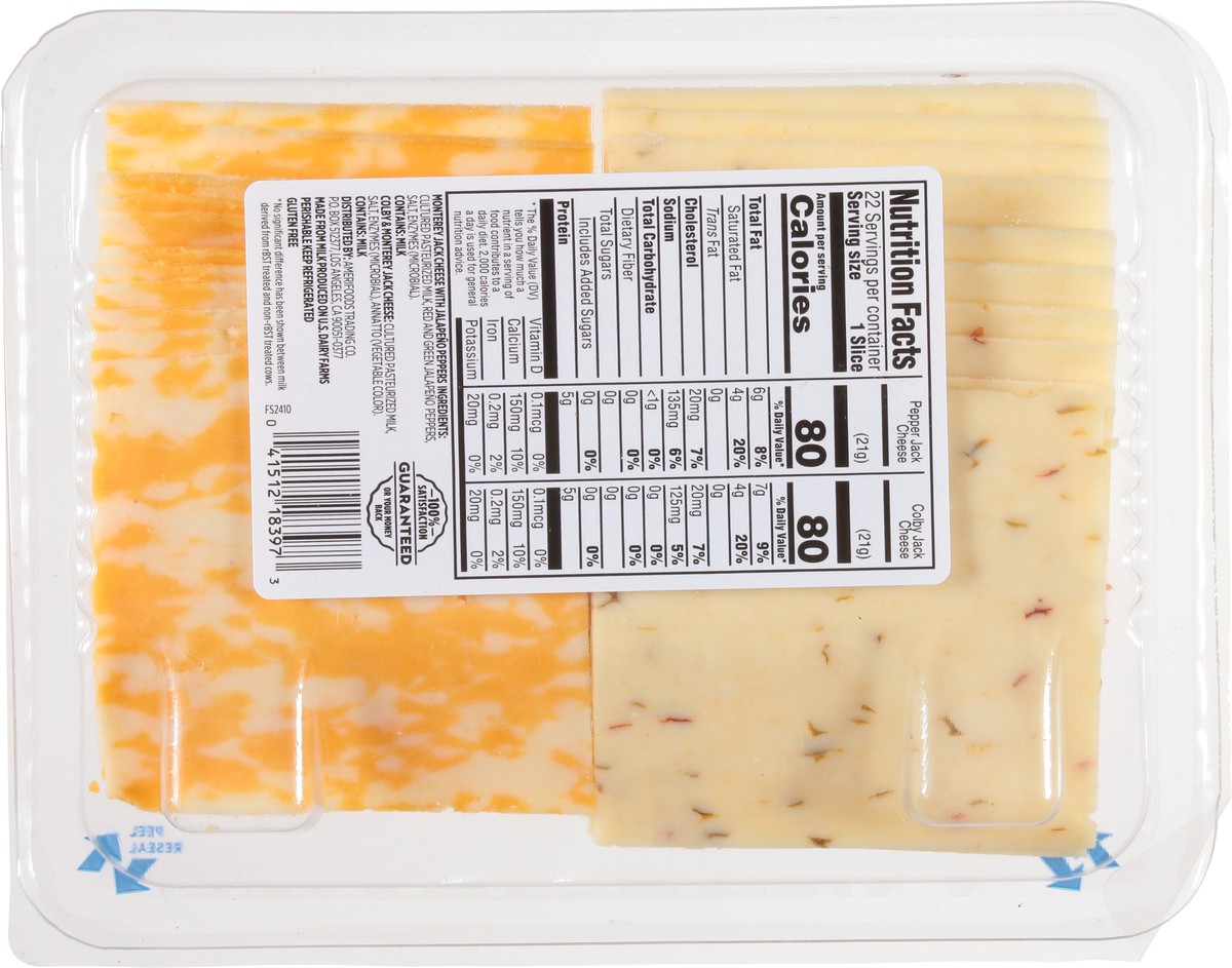 slide 11 of 13, First Street Grill Pack Colby/pepper Jack Slc Chee, 16 oz